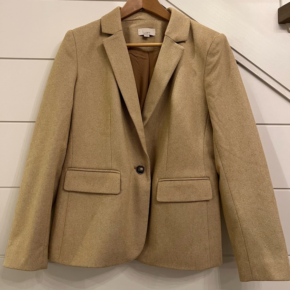 LOFT Women’s Knit Riding Blazer with Elbow Patches